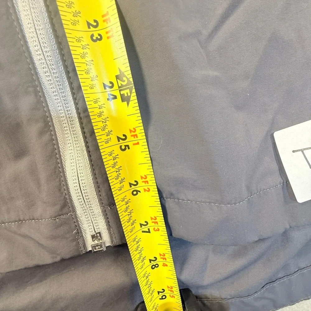 Duluth Trading Co Mens XXL Gray Hooded Windbreaker Full Zip Lightweight Jacket